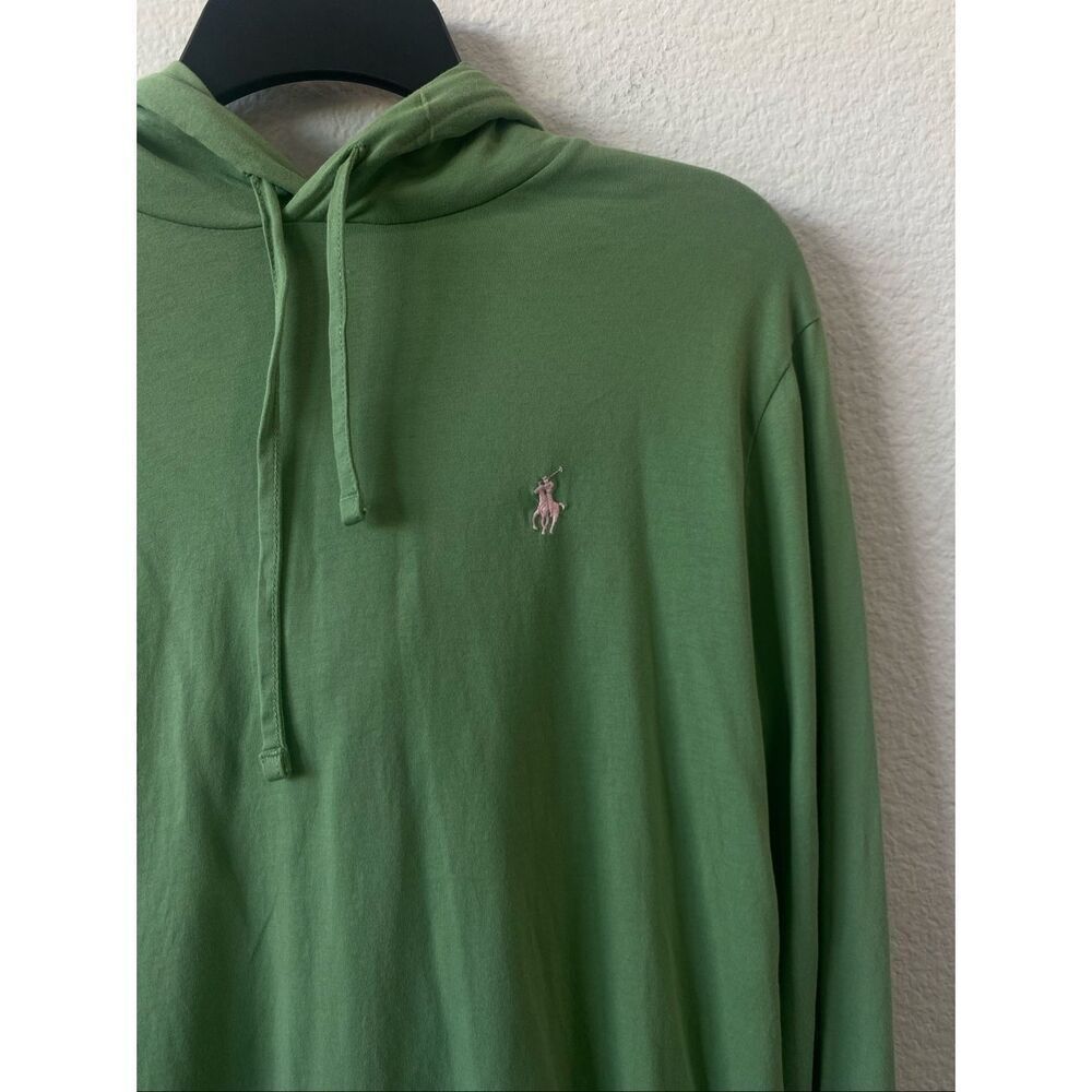 Polo Ralph Lauren Green Jersey Hooded T-Shirt Size S - Picture 4 of 8